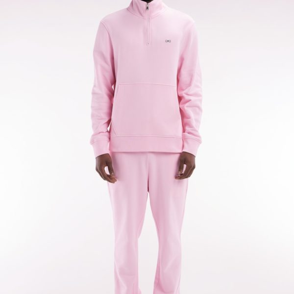 Jogging En Molleton Coton Rose Coupe Droite Eden Park