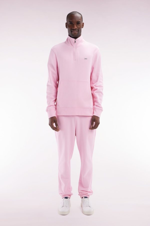 Jogging En Molleton Coton Rose Coupe Droite Eden Park