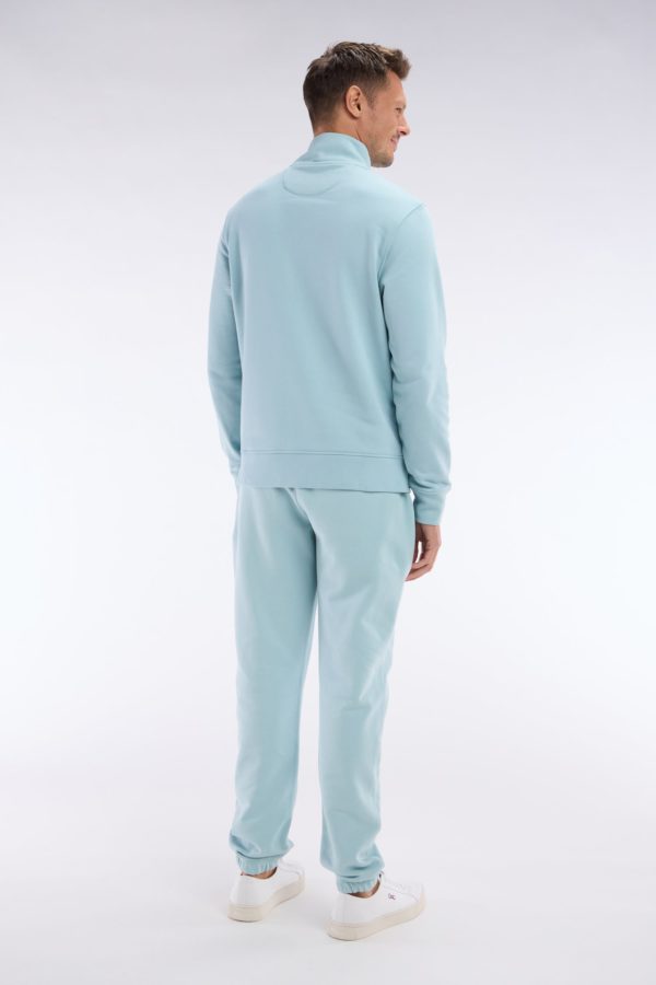 Jogging En Molleton Coton Vert D'eau Coupe Droite Eden Park – Image 3