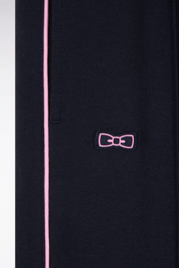 Pantalon Jogging En Coton Interlock Marine Coupe Droite Eden Park – Image 5