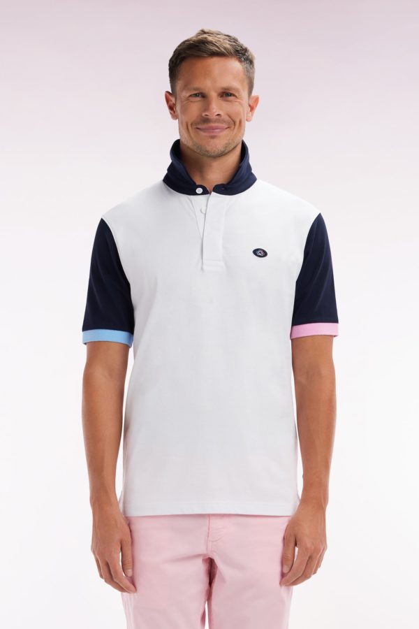 Maillot À Manches Courtes En Jersey De Coton Blanc Broderie Dos Eden Park