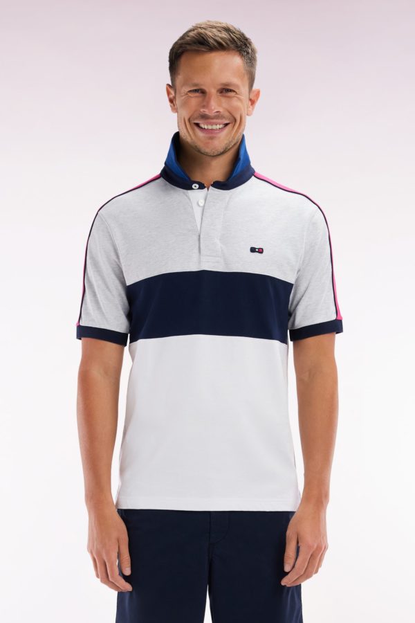 Maillot Coupé-cousu À Manches Courtes En Coton Blanc Coupe Droite Eden Park