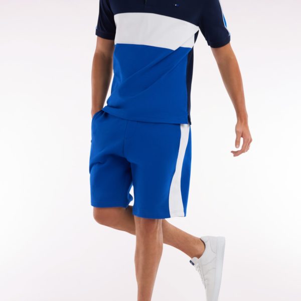 Maillot Coupé-cousu À Manches Courtes En Coton Marine Coupe Droite Eden Park
