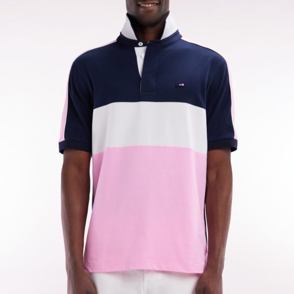 Maillot Coupé-cousu À Manches Courtes En Coton Rose Coupe Droite Eden Park