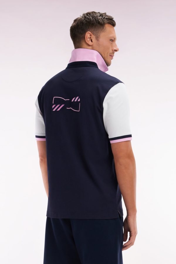 Maillot À Manches Courtes En Jersey De Coton Blanc Coupe Droite Broderies Nœud Papillon Eden Park – Image 3