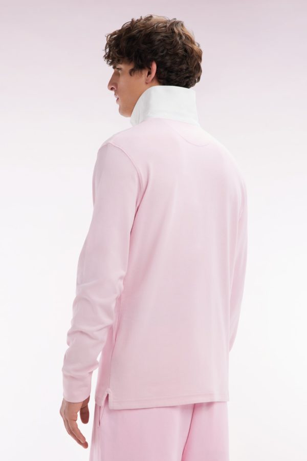 Maillot À Manches Longues En Coton Pima Rose Coupe Droite Eden Park – Image 3