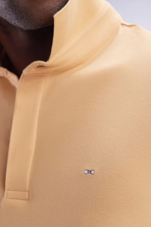 Polo À Manches Courtes En Piqué Coton Stretch Camel Coupe Ajustée Eden Park – Image 4