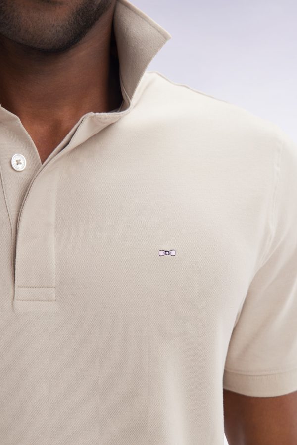 Polo À Manches Courtes En Coton Stretch Ciel Coupe Ajustée Eden Park – Image 4