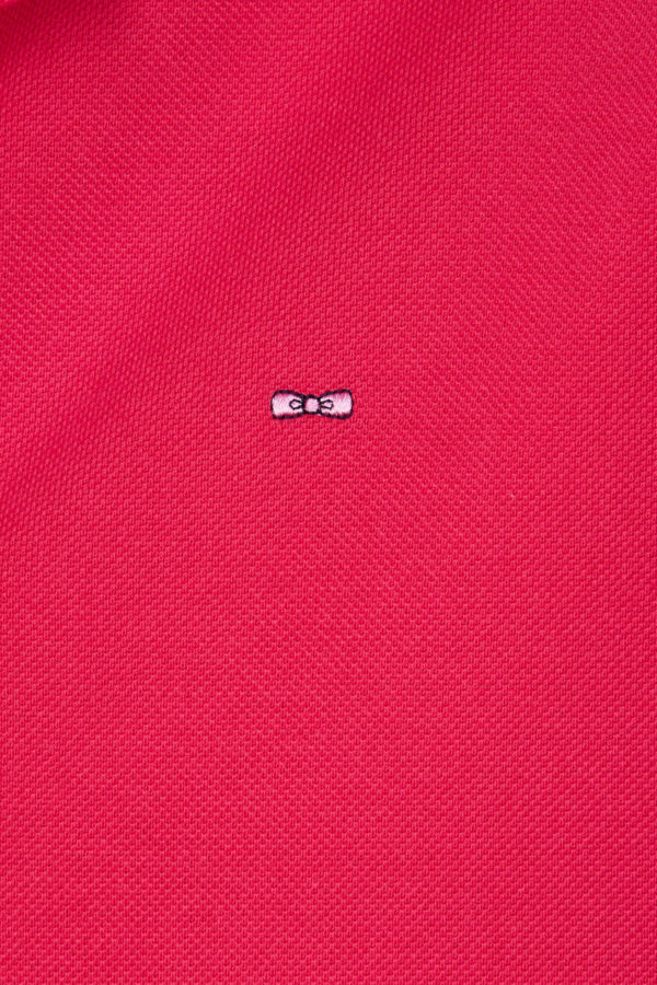 Polo À Manches Courtes En Piqué De Coton Pima Fuchsia Dessous De Col Cerclé Coupe Droite Eden Park – Image 5