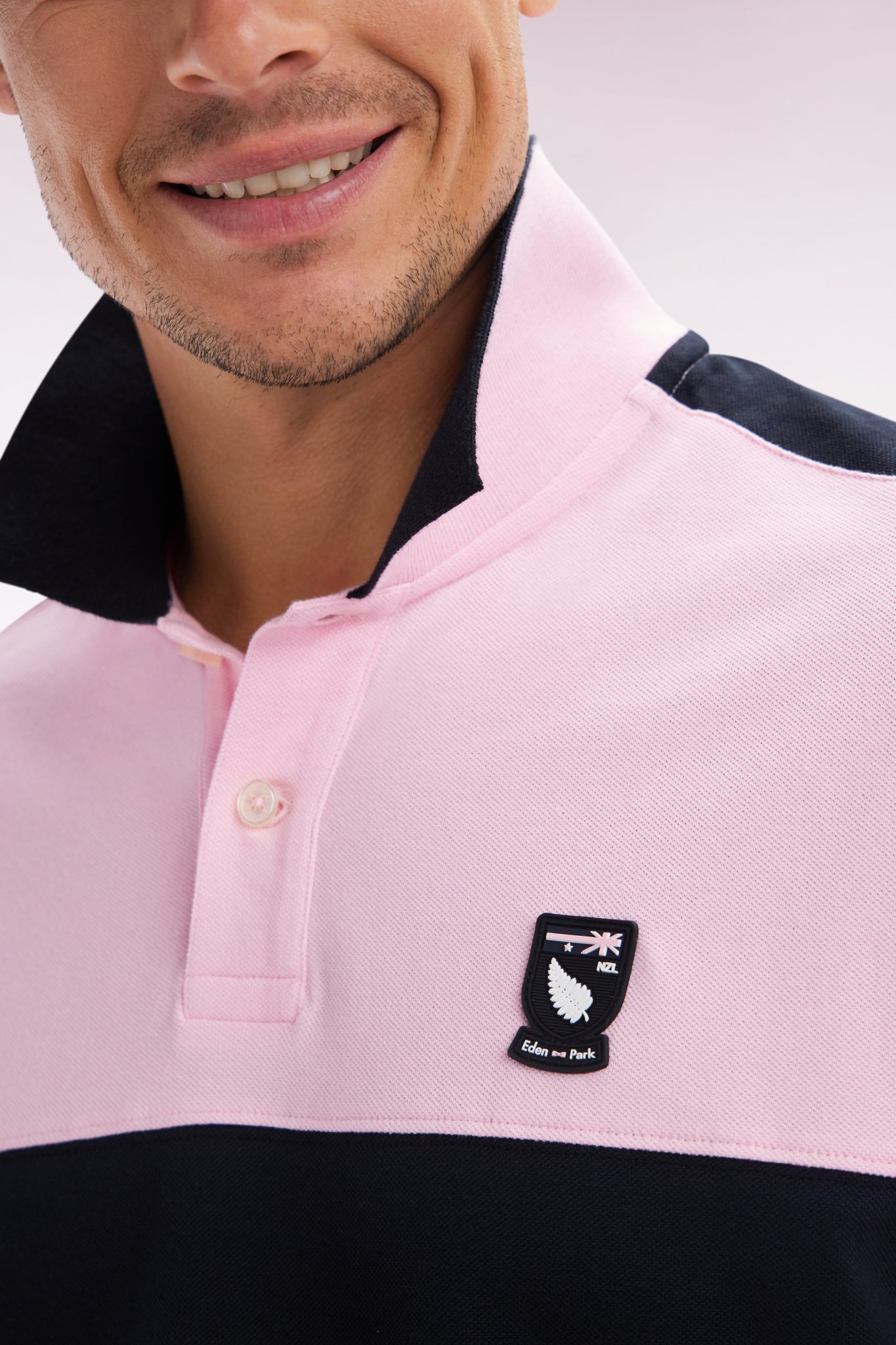 Polo À Manches Courtes New Zealand En Coton Rose Coupe Décontractée Eden Park – Image 4