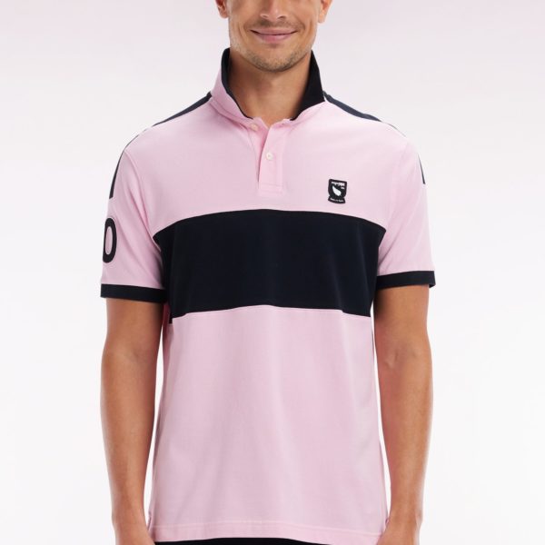 Polo À Manches Courtes New Zealand En Coton Rose Coupe Décontractée Eden Park