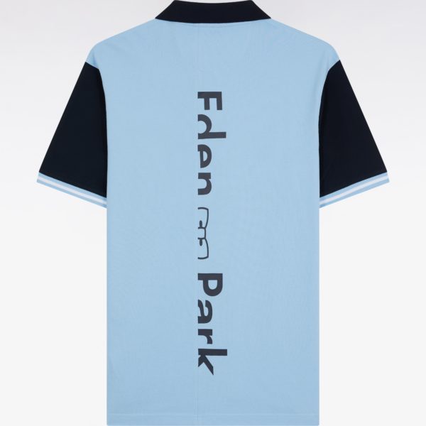 Polo À Manches Courtes En Coton Ciel Jacquard Dos Eden Park Coupe Décontractée Eden Park