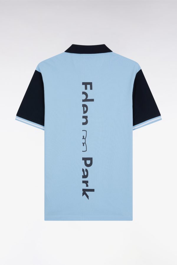 Polo À Manches Courtes En Coton Ciel Jacquard Dos Eden Park Coupe Décontractée Eden Park