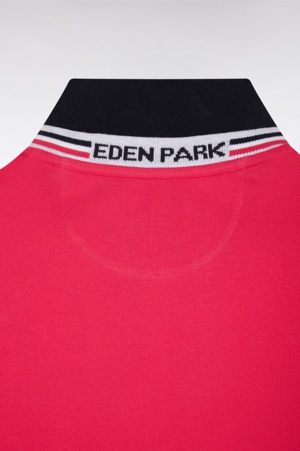 Polo À Manches Courtes En Coton Rose Coupe Droite Eden Park – Image 5