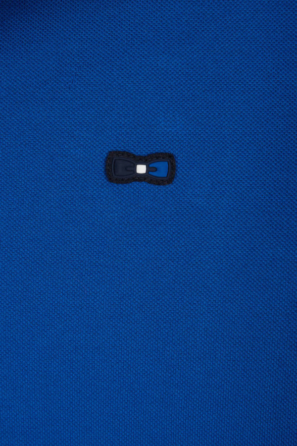 Polo À Manches Courtes Colorblock En Coton Marine Coupe Droite Eden Park – Image 5