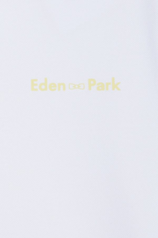 Polo À Manches Courtes Uni En Coton Blanc Inscription Eden Park Coupe Décontractée Eden Park – Image 5