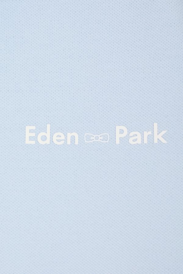 Polo À Manches Courtes Uni En Coton Ciel Inscription Eden Park Coupe Décontractée Eden Park – Image 5