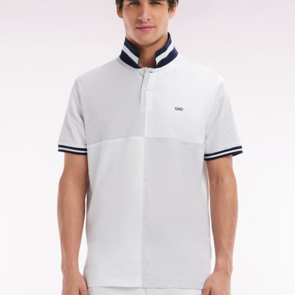 Polo À Manches Courtes En Coton Gris Coupe Décontractée Eden Park