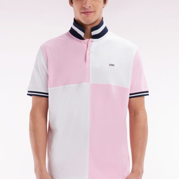Polo À Manches Courtes Coupé-cousu En Coton Rose Coupe Décontractée Eden Park