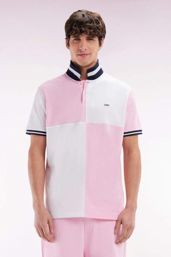 Polo À Manches Courtes Coupé-cousu En Coton Rose Coupe Décontractée Eden Park