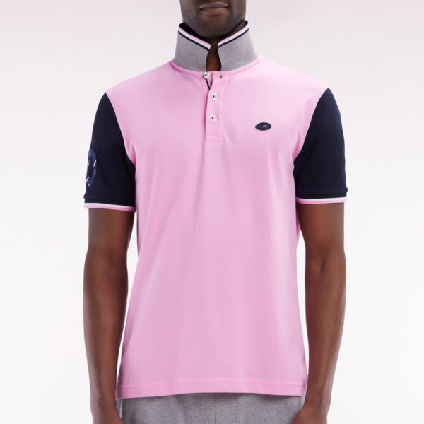 Polo À Manches Courtes En Piqué Coton Rose Broderie 10 Manche Coupe Droite Eden Park