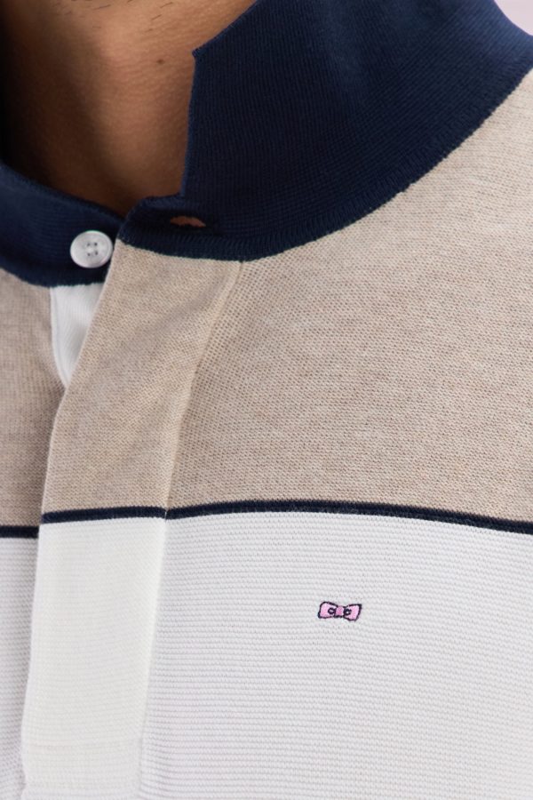 Pull À Col Maillot En Coton Beige Coupe Droite Eden Park – Image 2