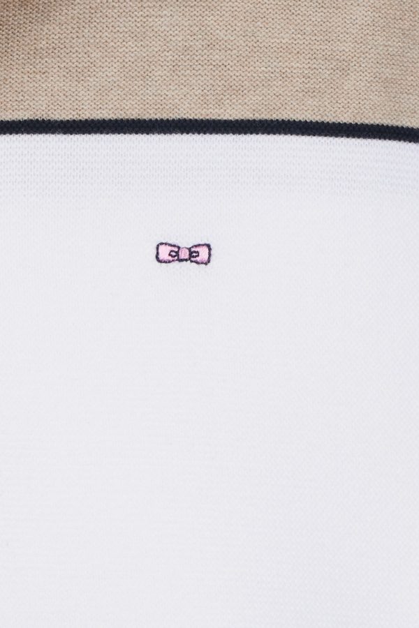 Pull À Col Maillot En Coton Beige Coupe Droite Eden Park – Image 4