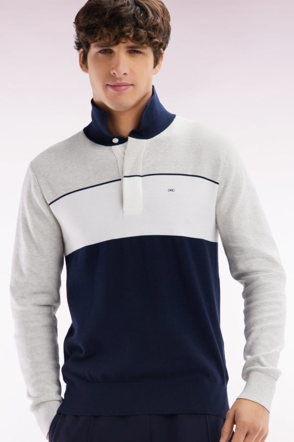Pull À Col Maillot En Coton Gris Coupe Droite Eden Park – Image 2