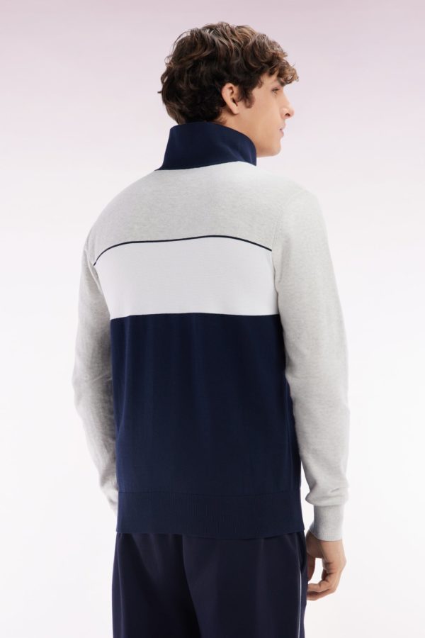 Pull À Col Maillot En Coton Gris Coupe Droite Eden Park – Image 3