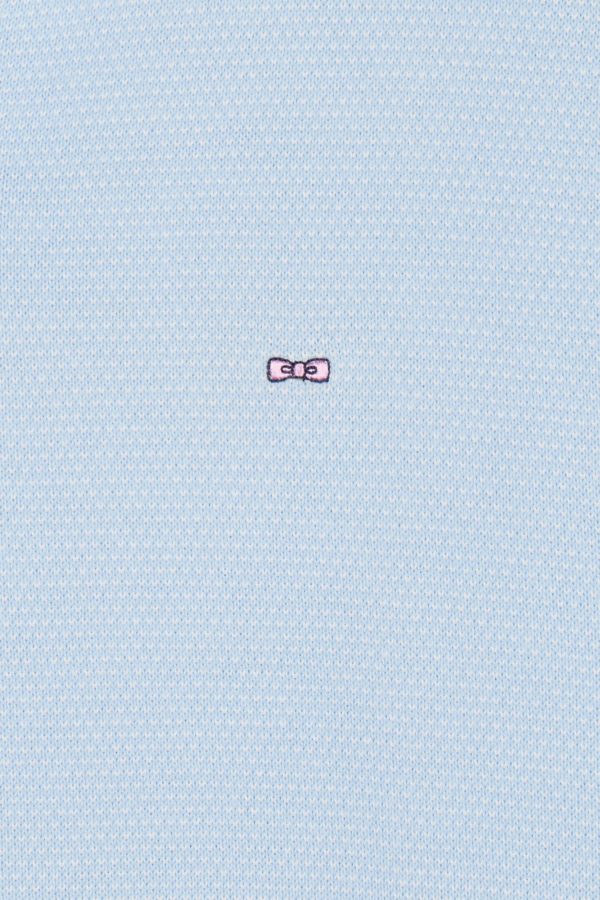 Pull Col Polo En Coton Ciel Coupe Droite Eden Park – Image 5