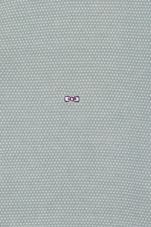 Pull Col Polo En Coton Gris Clair Coupe Droite Eden Park – Image 5
