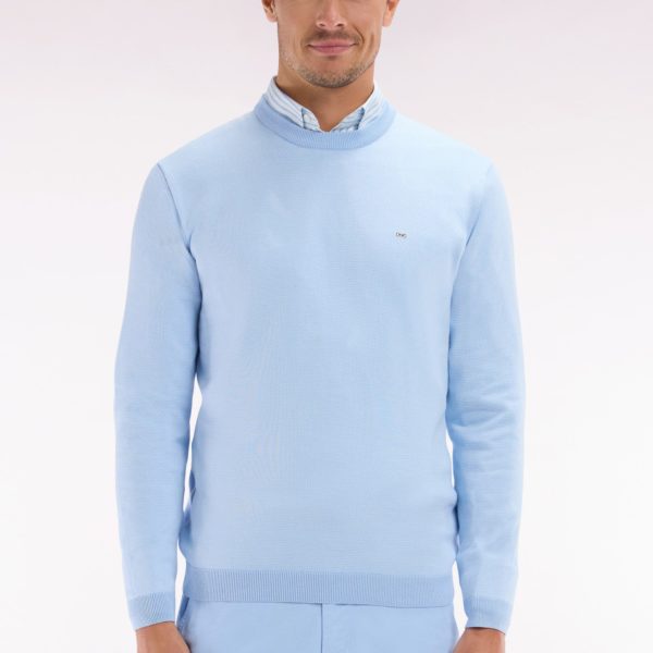 Pull En Coton À Col Rond En Coton Ciel Coupe Droite Eden Park