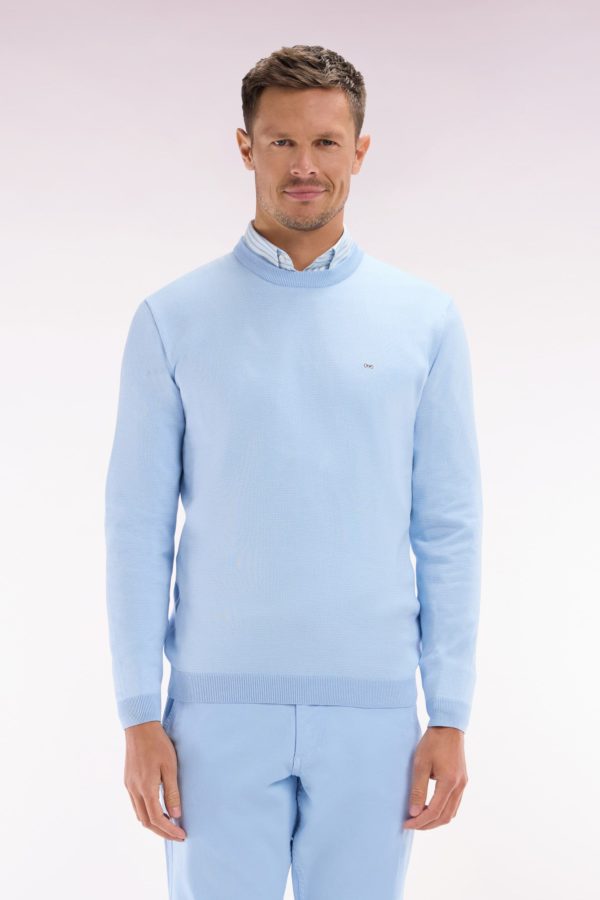 Pull En Coton À Col Rond En Coton Ciel Coupe Droite Eden Park