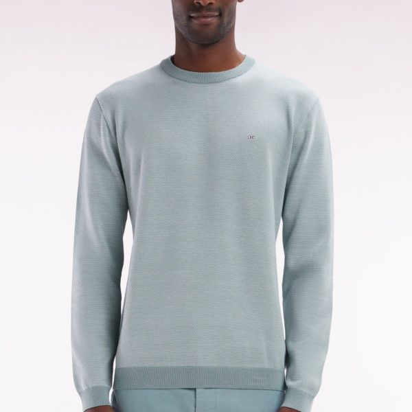Pull En Coton À Col Rond En Coton Gris Coupe Droite Eden Park