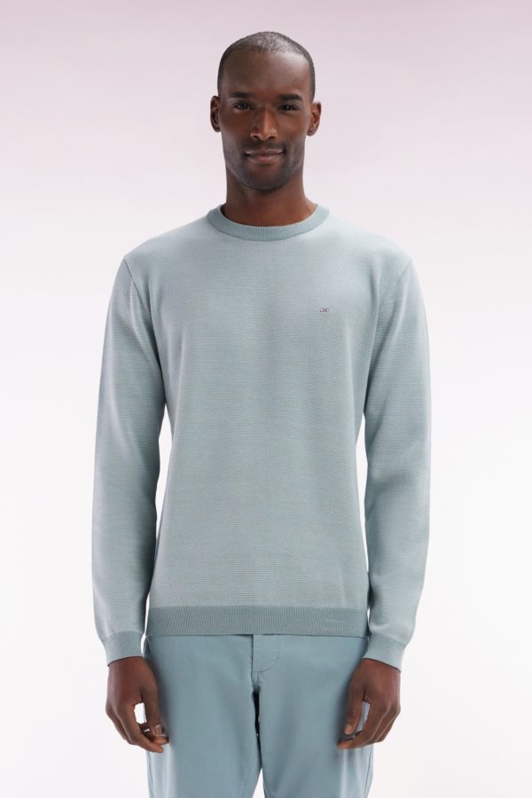 Pull En Coton À Col Rond En Coton Gris Coupe Droite Eden Park
