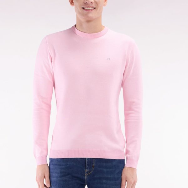 Pull En Coton À Col Rond En Coton Rose Coupe Droite Eden Park