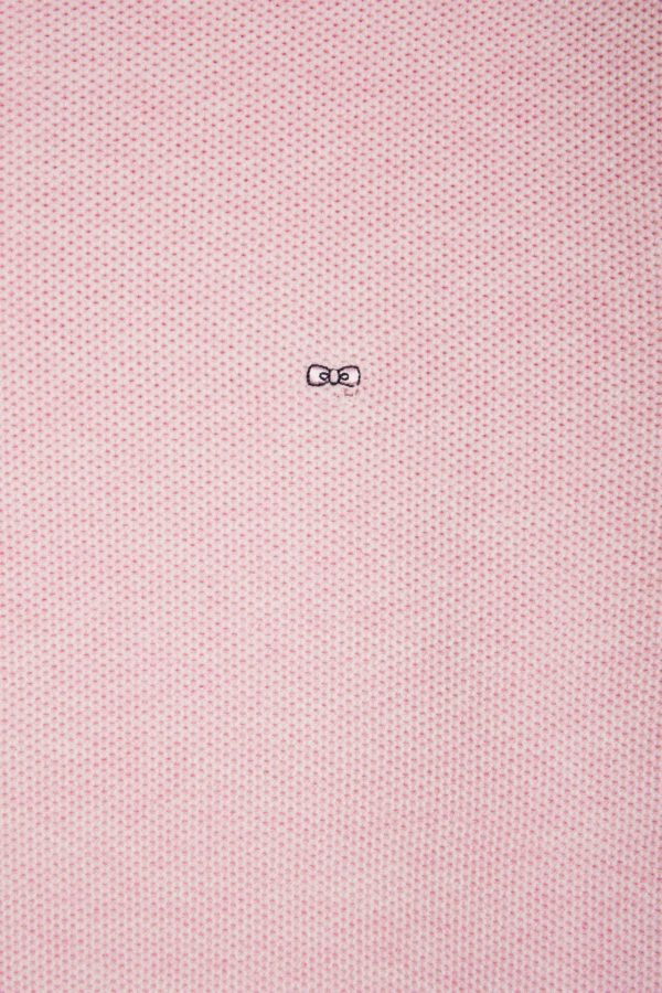 Pull Col Rond En Coton Nid D'abeille Rose Coupe Droite Eden Park – Image 5
