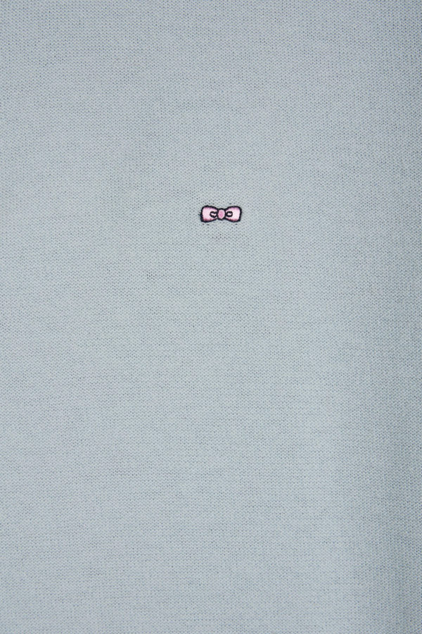 Pull Col Polo En Coton Biologique Et Cachemire Ciel Coupe Droite Eden Park – Image 5