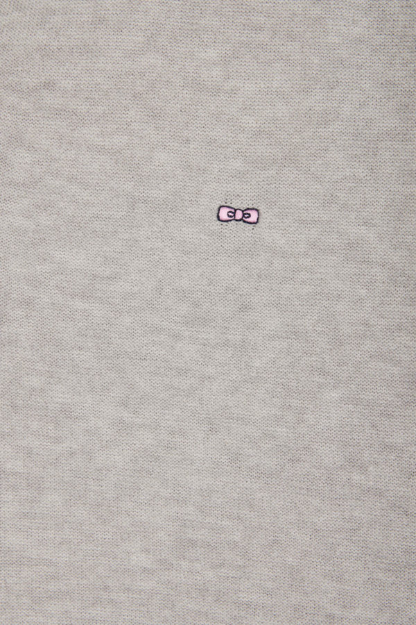 Pull Col Polo En Coton Biologique Et Cachemire Gris Coupe Droite Eden Park – Image 5