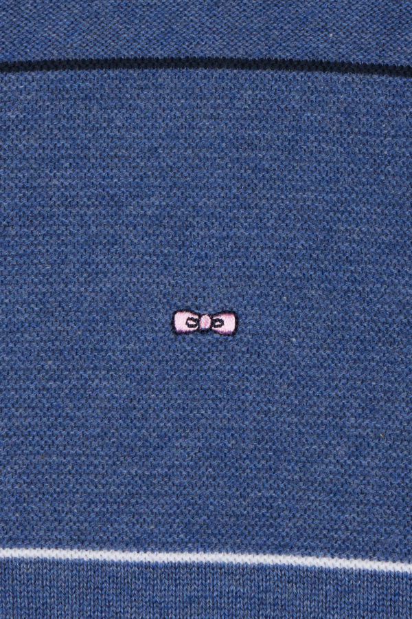 Pull Col Rond Cerclé En Coton Bleu Eden Park – Image 5