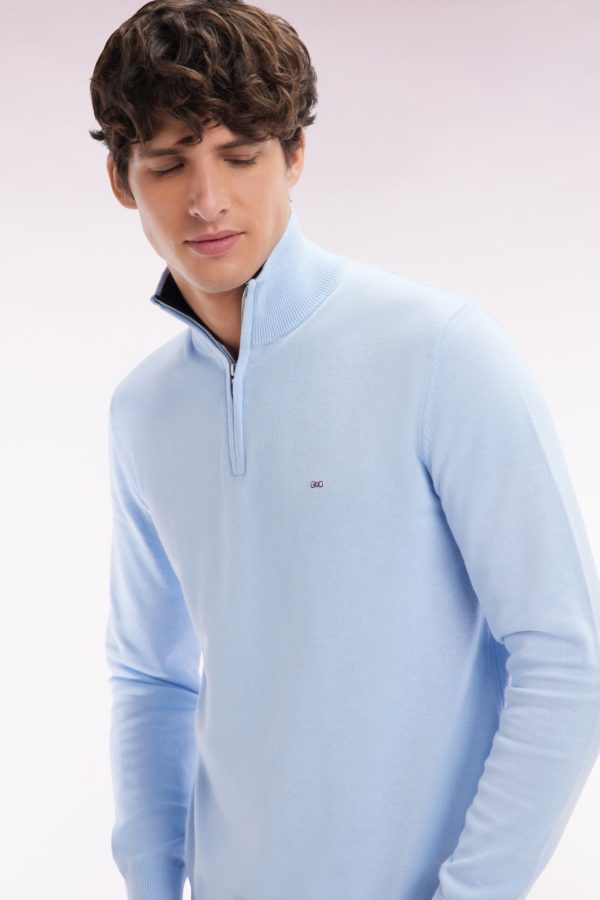 Pull Col Camionneur En Coton Ciel Coupe Droite Eden Park – Image 2