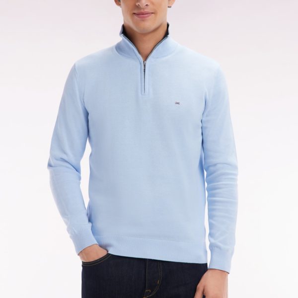 Pull Col Camionneur En Coton Ciel Coupe Droite Eden Park