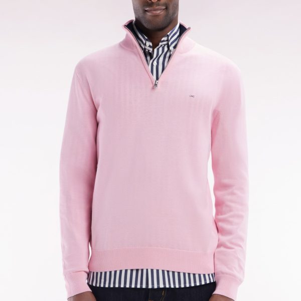 Pull Col Camionneur En Coton Rose Coupe Droite Eden Park