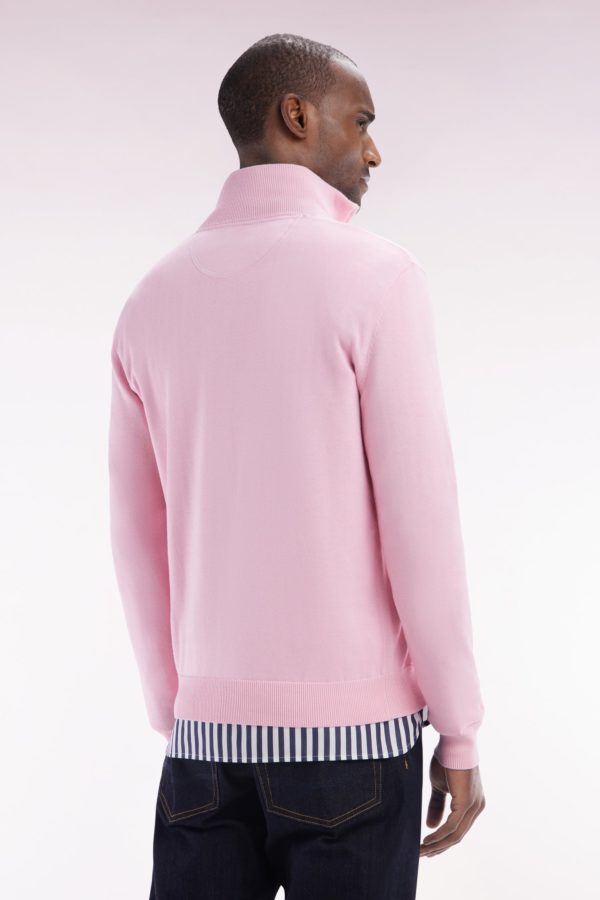 Pull Col Camionneur En Coton Rose Coupe Droite Eden Park – Image 3
