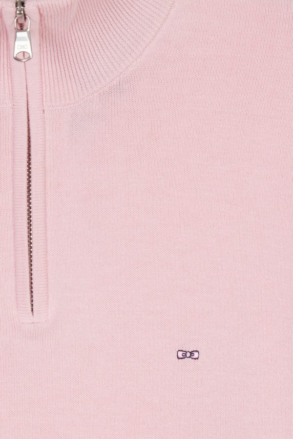 Pull Col Camionneur En Coton Rose Coupe Droite Eden Park – Image 5