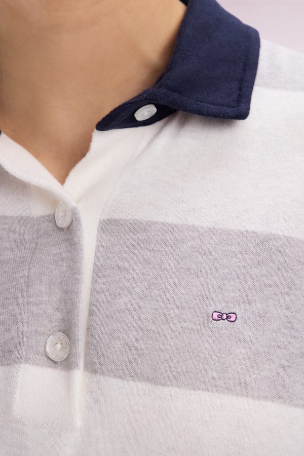 Pull Cerclé À Col Maillot En Coton Biologique Et Cachemire Gris Coupe Décontractée Eden Park – Image 4