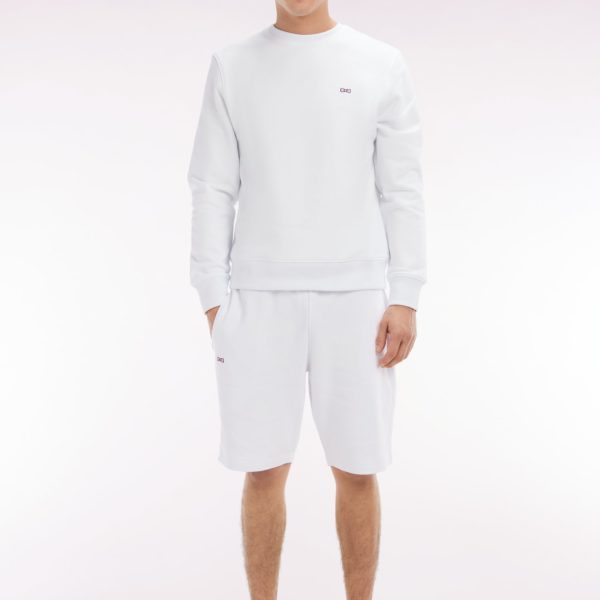 Short En Molleton Coton Blanc Coupe Droite Eden Park