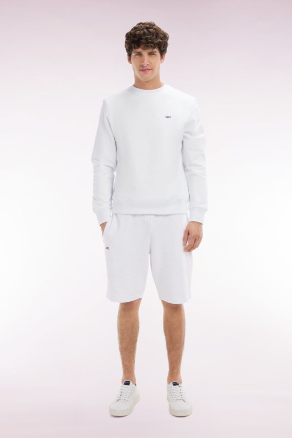 Short En Molleton Coton Blanc Coupe Droite Eden Park