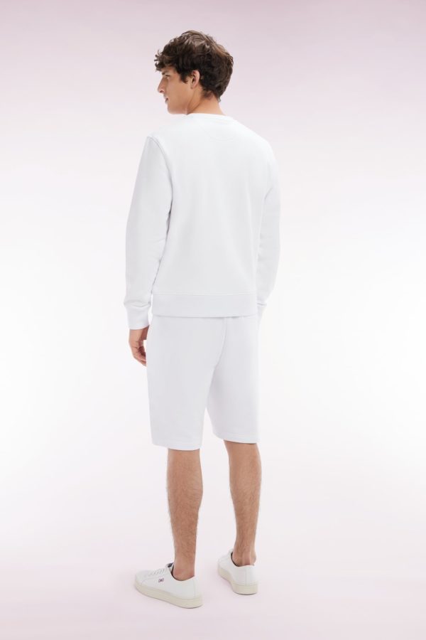 Short En Molleton Coton Blanc Coupe Droite Eden Park – Image 3