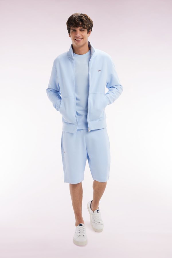 Short En Molleton Coton Ciel Coupe Droite Eden Park – Image 2